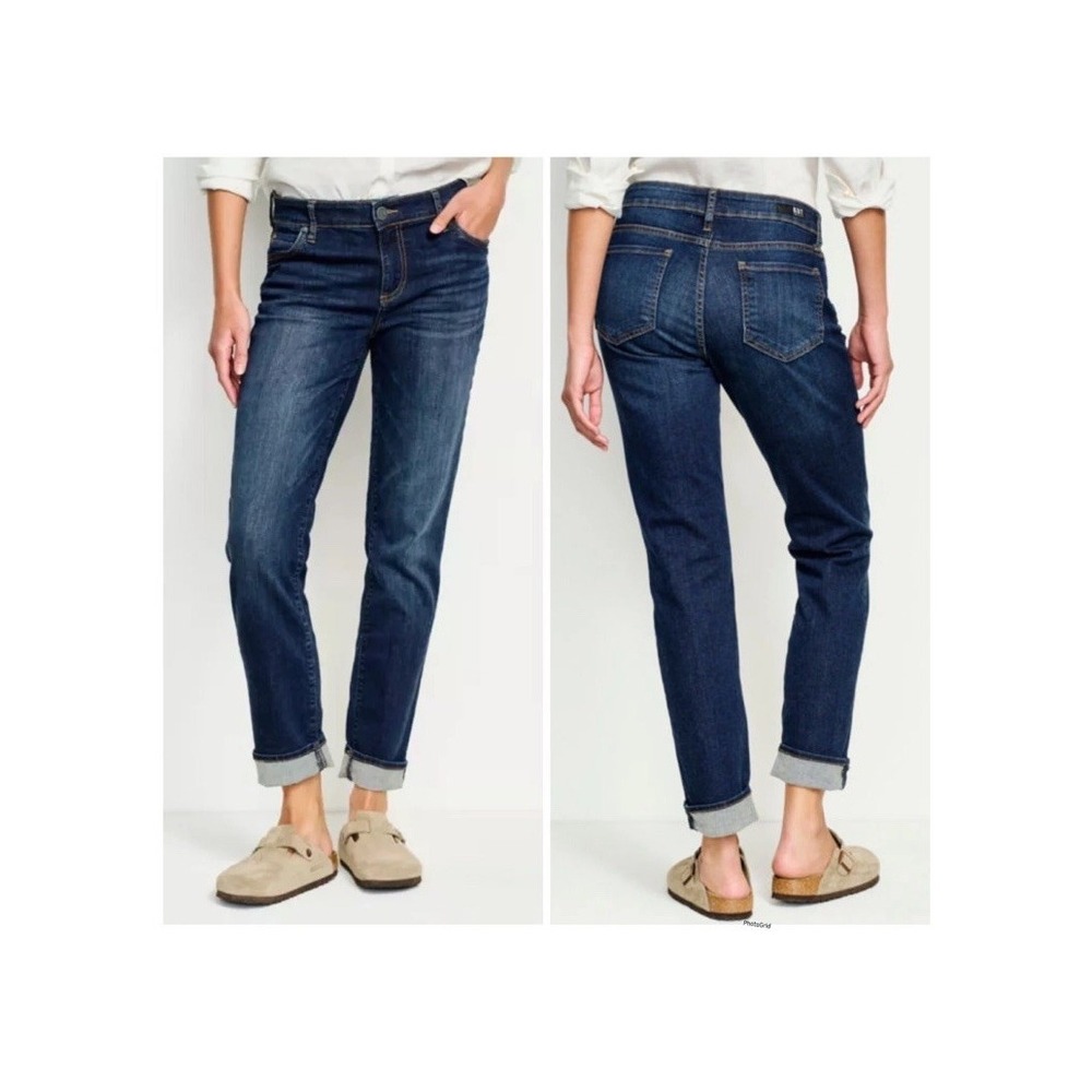 Kut From The Kloth Catherine Boyfriend Jeans Dark‎ Wash Denim Size 0